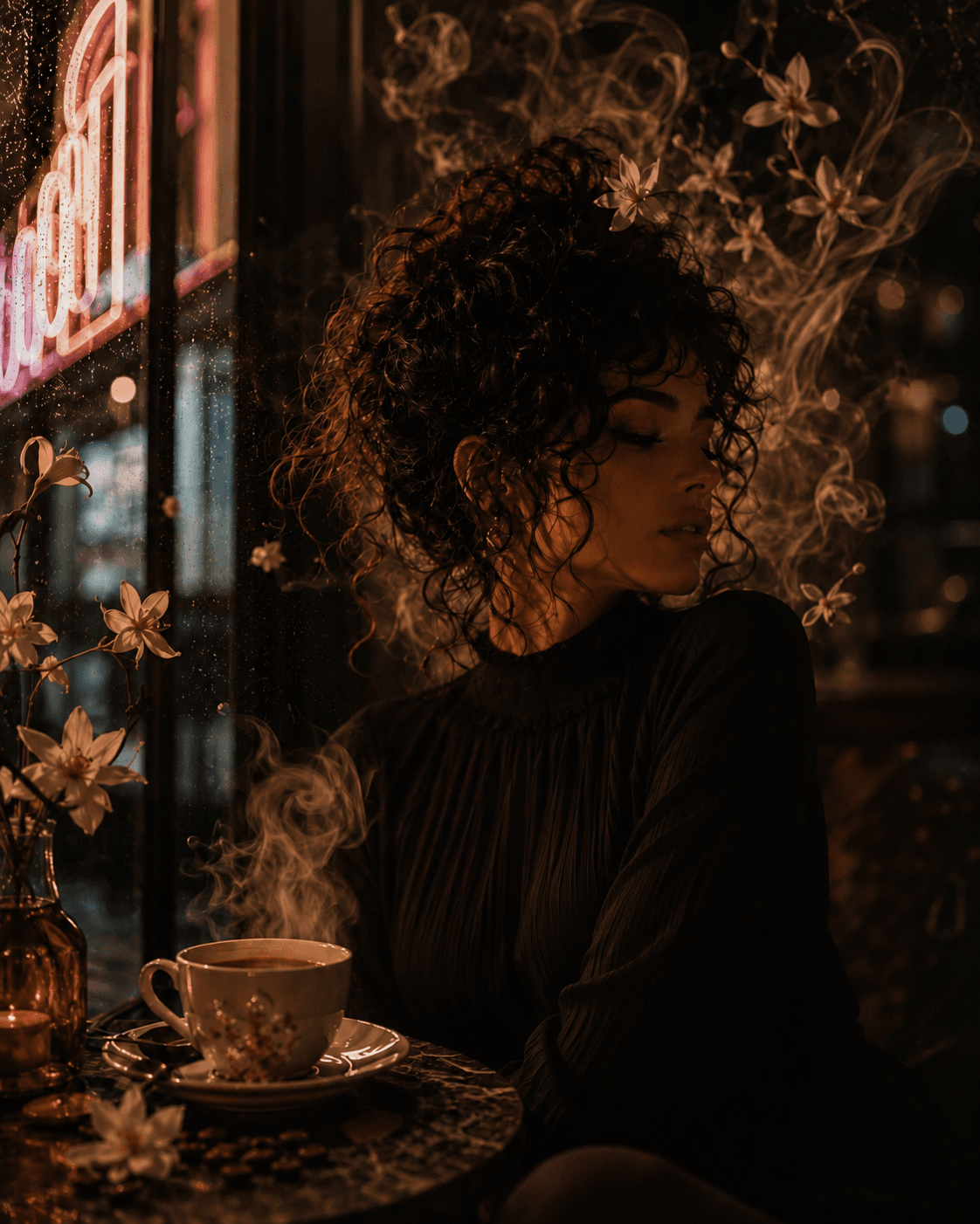 تصویر عطر موهای فرش بوی قهوه می‌ده